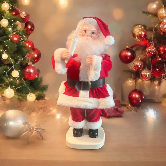 Vintage Christmas Animated Santa Claus-Original Box-Light & Motion Works-2ft - Picture 1 of 8